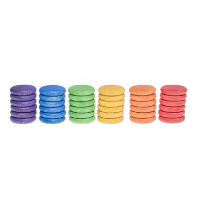 Primer plano de Grapat 36 Monedas en colores vibrantes