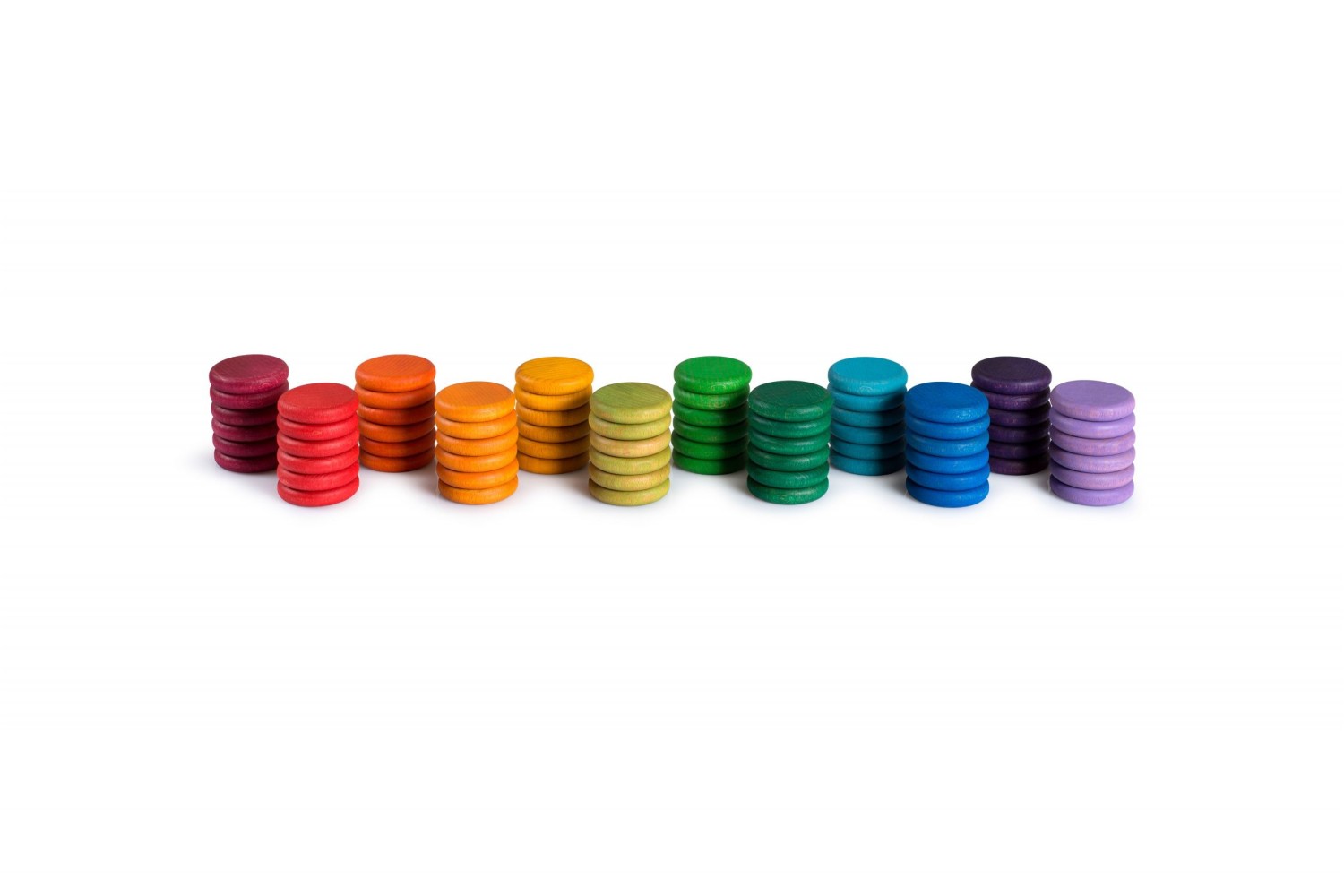 Primer plano de Grapat 72 Monedas en colores vibrantes