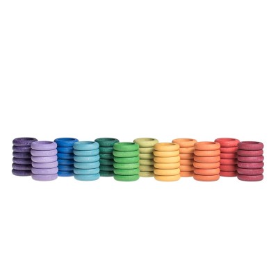 Primer pla de Grapat 72 Anells en colors vibrants