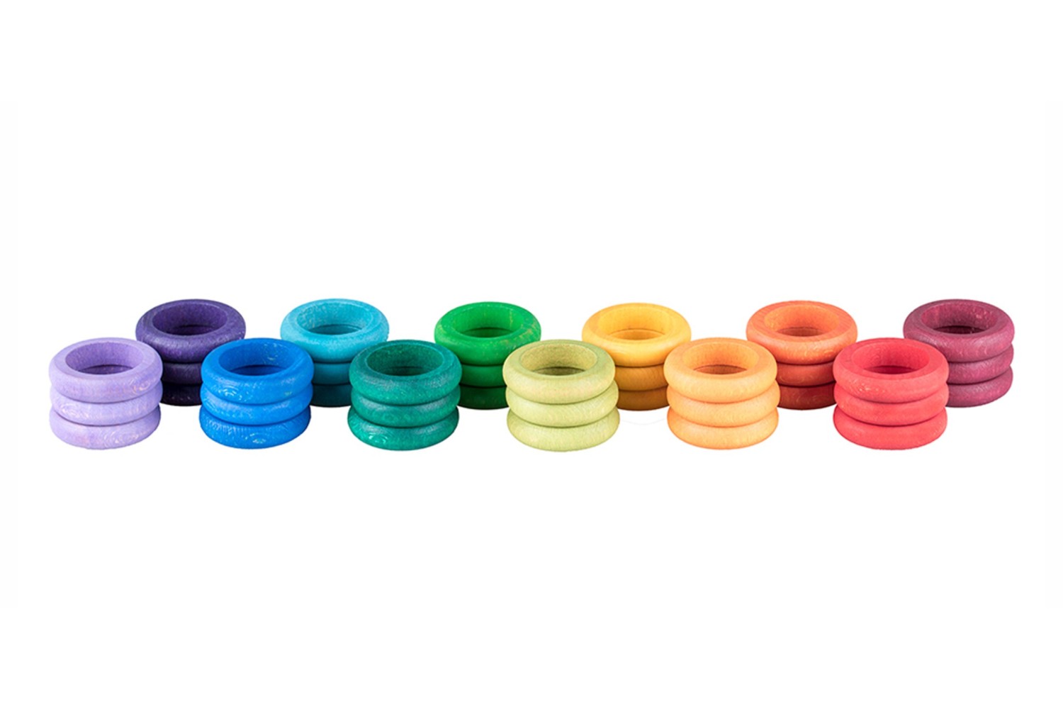 Primer pla de Grapat 36 Anells en colors vibrants