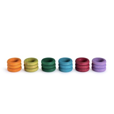 Grapat 18 Anells – 18 anells de fusta en 6 colors complementaris