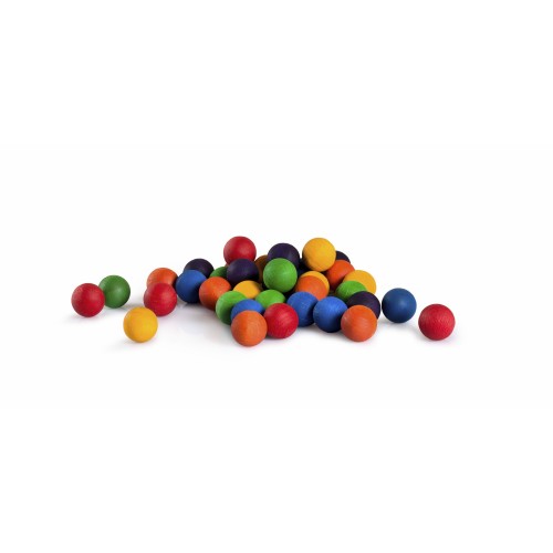 Grapat boles de fusta – 36 esferes en colors arcoíris