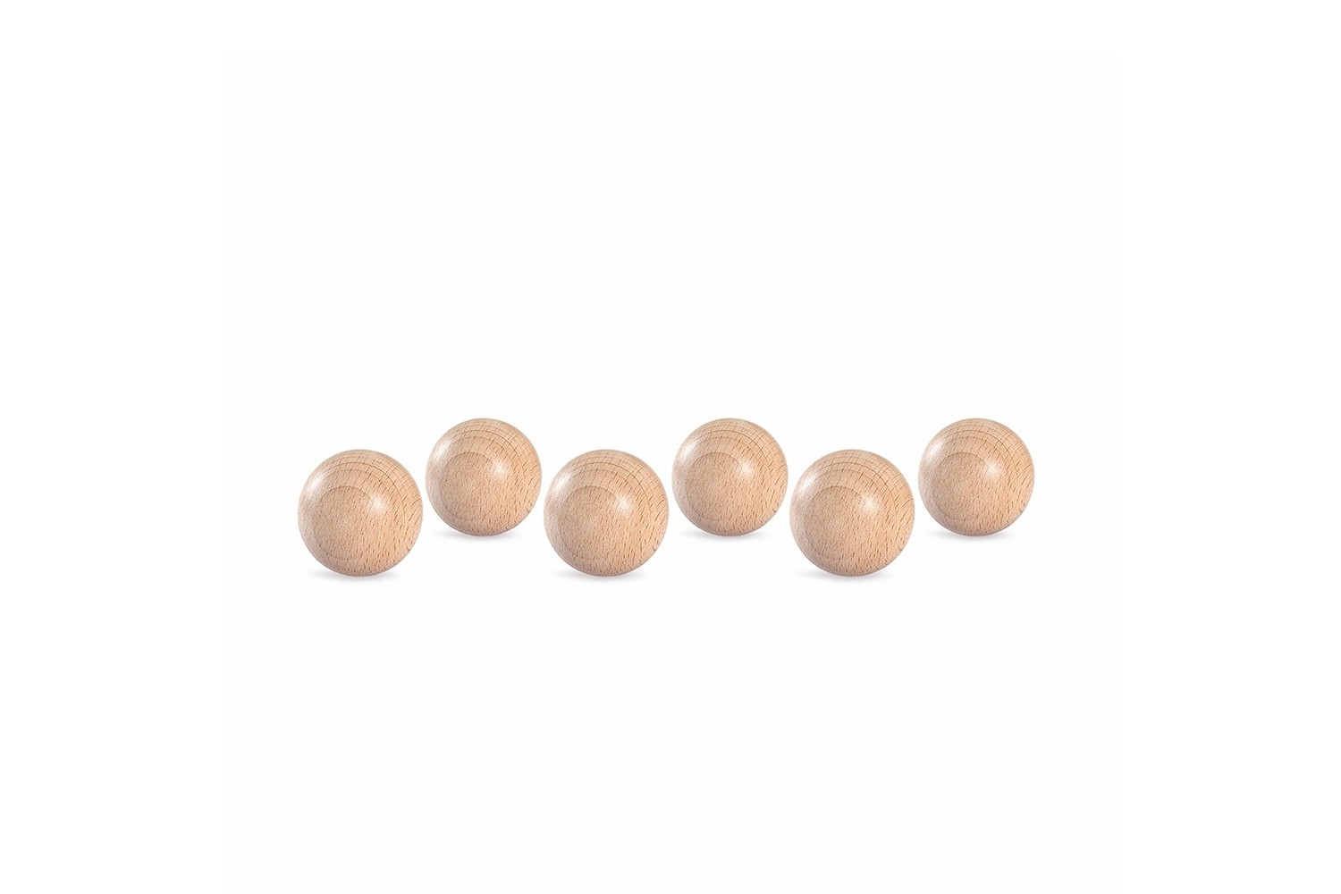 Grapat 6 Natural Wooden Balls – six tactile wooden balls
