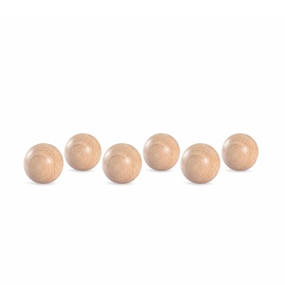 Grapat 6 Natural Wooden Balls – six tactile wooden balls