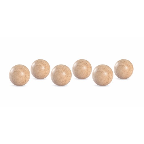 Grapat 6 Natural Wooden Balls – six tactile wooden balls