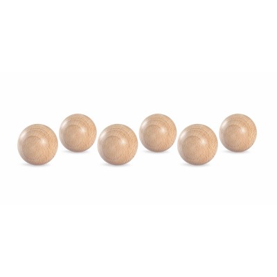 Open-ended play with Grapat 6 Natural Wooden Balls