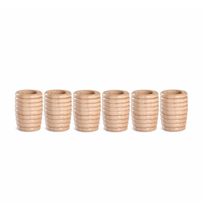 Grapat 6 Natural Wooden Beehive Cups – six tactile wooden beakers